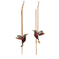 Hummingbird Chain Threader Earrings