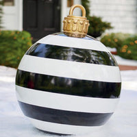 Inflatable Christmas Bauble with Snowflake Pattern