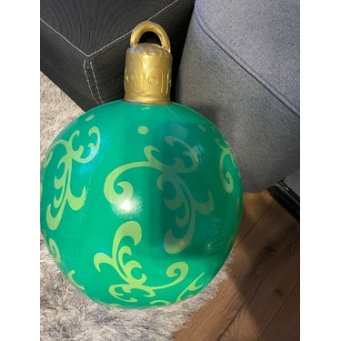 Inflatable Christmas Bauble with Snowflake Pattern