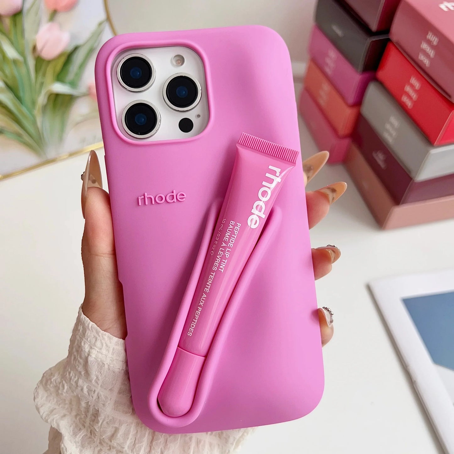 iPhone Case with Lip Gloss Set for iPhone 13-17