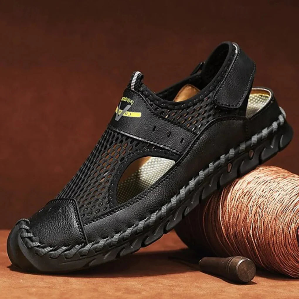 Image of Jayden | Men's Closed Toe Sandals with Hook and Loop Closure