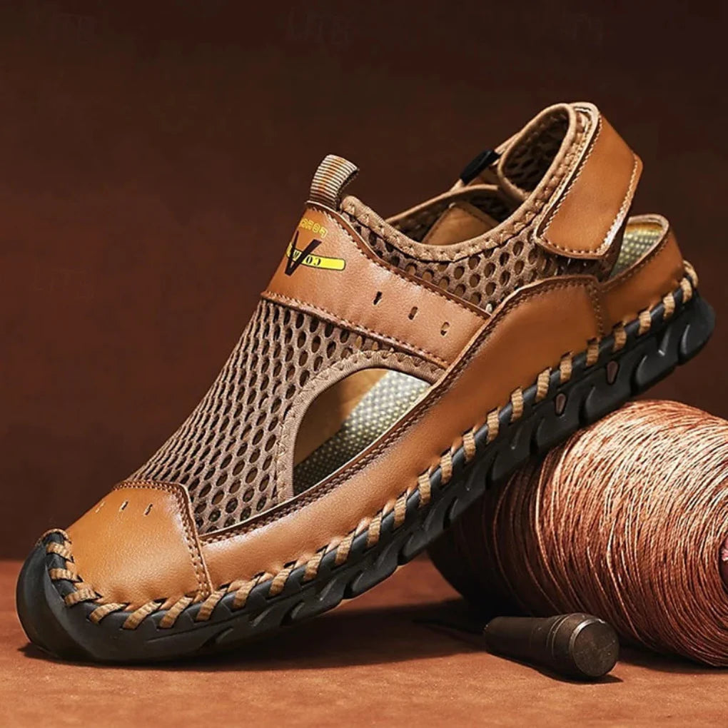 Image of Jayden | Men's Closed Toe Sandals with Hook and Loop Closure