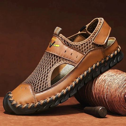 Image of Jayden | Men's Closed Toe Sandals with Hook and Loop Closure