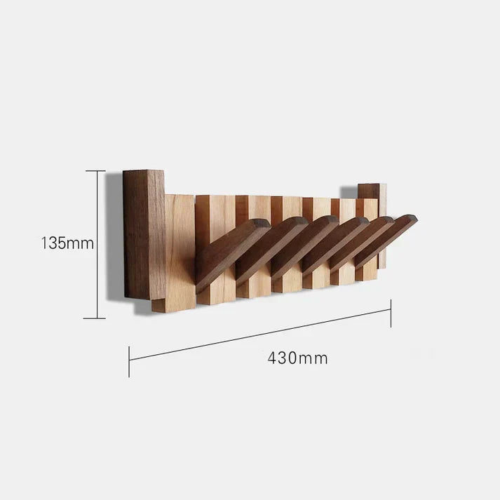 Kaeluo Wood Piano Coat Rack Wall Hanger for Coats Hats and Scarves