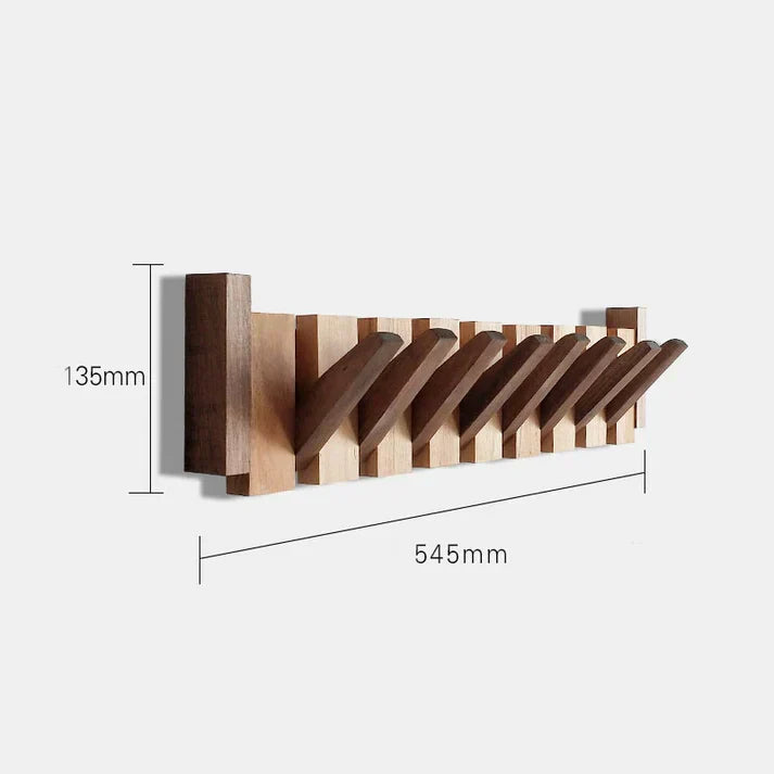 Kaeluo Wood Piano Coat Rack Wall Hanger for Coats Hats and Scarves