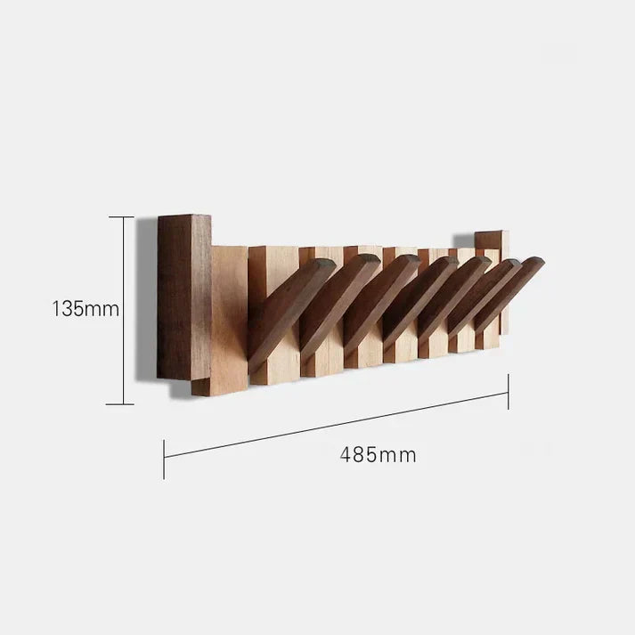 Kaeluo Wood Piano Coat Rack Wall Hanger for Coats Hats and Scarves