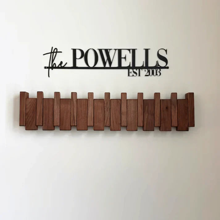 Kaeluo Wood Piano Coat Rack Wall Hanger for Coats Hats and Scarves
