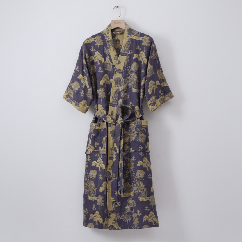 KIMOGINKO – Kimono Bathrobe made of Organic Cotton for Breathable Comfort