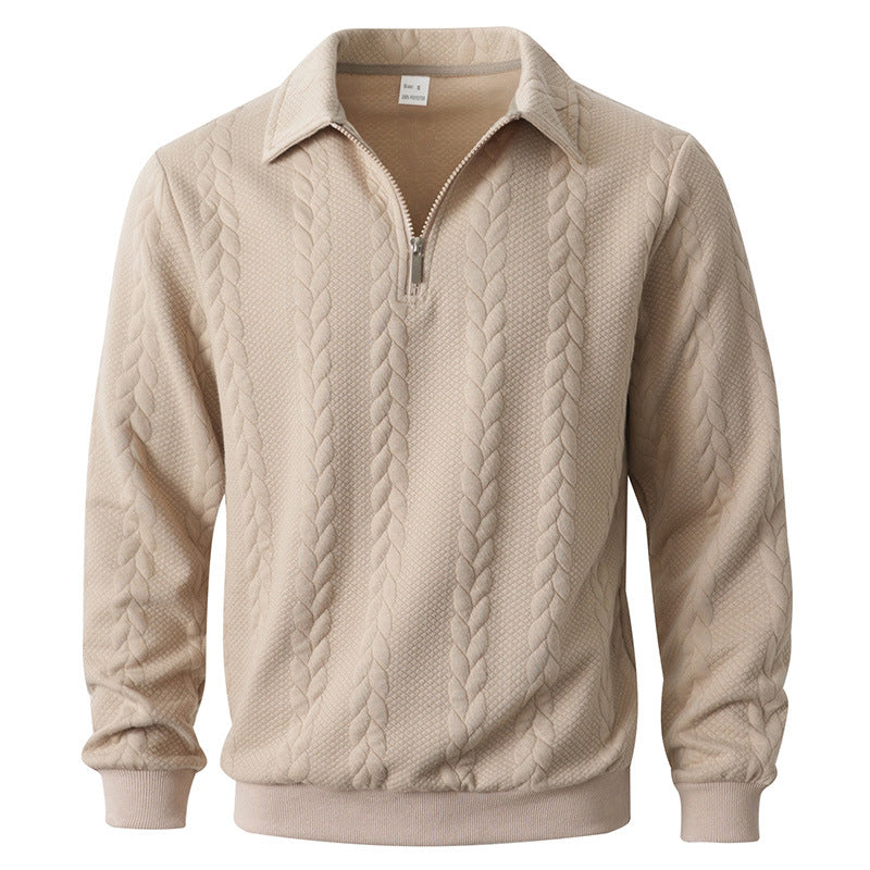 Image of Kurt | Men's Quarter-Zip Long Sleeve Polo Shirt