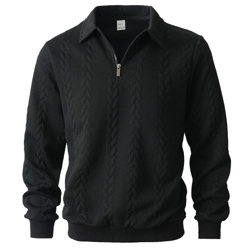 Image of Kurt | Men's Quarter-Zip Long Sleeve Polo Shirt