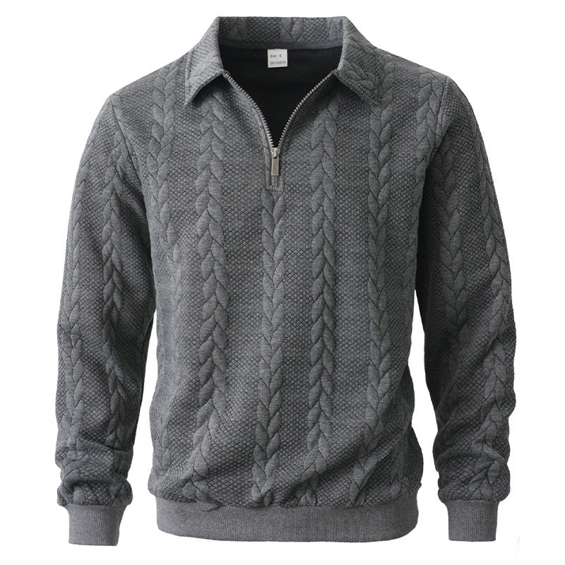 Image of Kurt | Men's Quarter-Zip Long Sleeve Polo Shirt