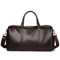 Leather Weekend Travel Duffle Bag