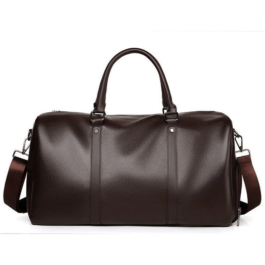 Leather Weekend Travel Duffle Bag