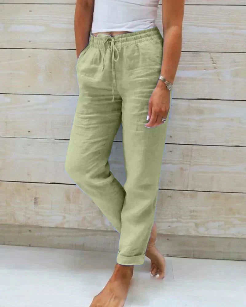 Linen Trousers Lightweight Loose Fit 100% Linen