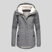 Long Thick Hooded Winter Coat Jacket with Faux Fur Lining