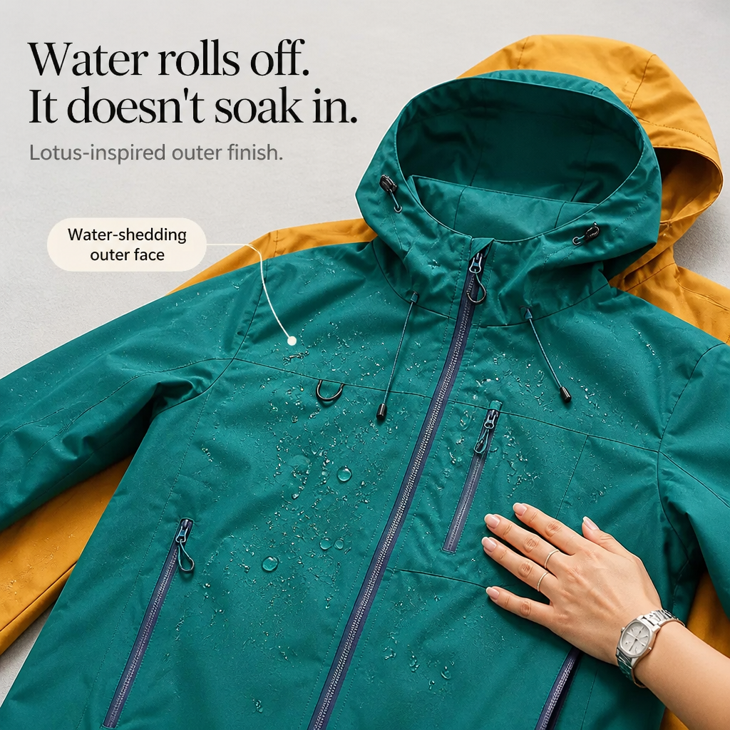 Lotus-Effect Waterproof Windbreaker Jacket