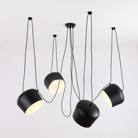 Modern Drum Pendant Light with Cable Suspension