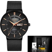 Luxury Men's Ultra-Thin Waterproof Stainless Steel Quartz Watch – Elegant Date Display Sports Wristwatch