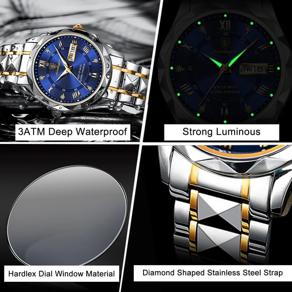 Luxury Waterproof Men's Watch from Premium Brand with Luminous Function