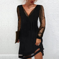 Matilde Dress: V-Neck Lace Midi with Elegant Appeal