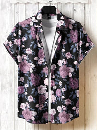 Men's 3D Floral Print Hawaiian Shirt