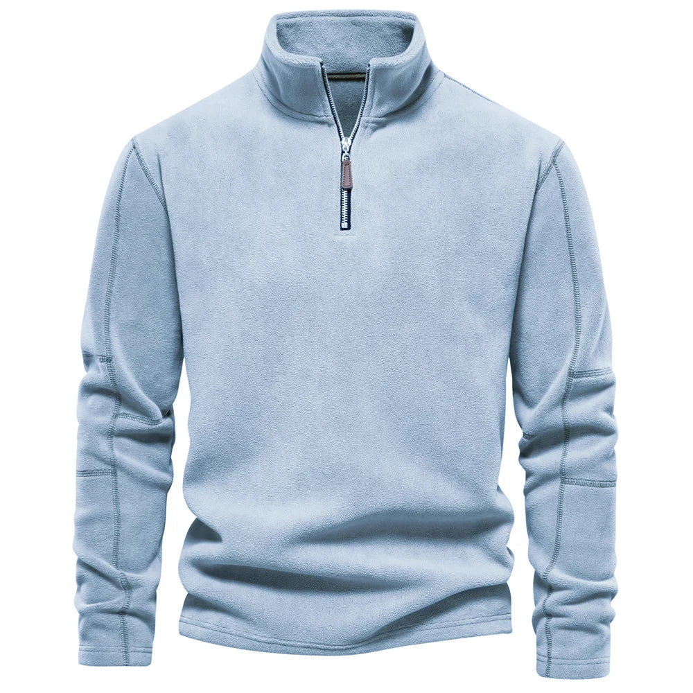 Men's Casual Half-Zip Fleece Jacket