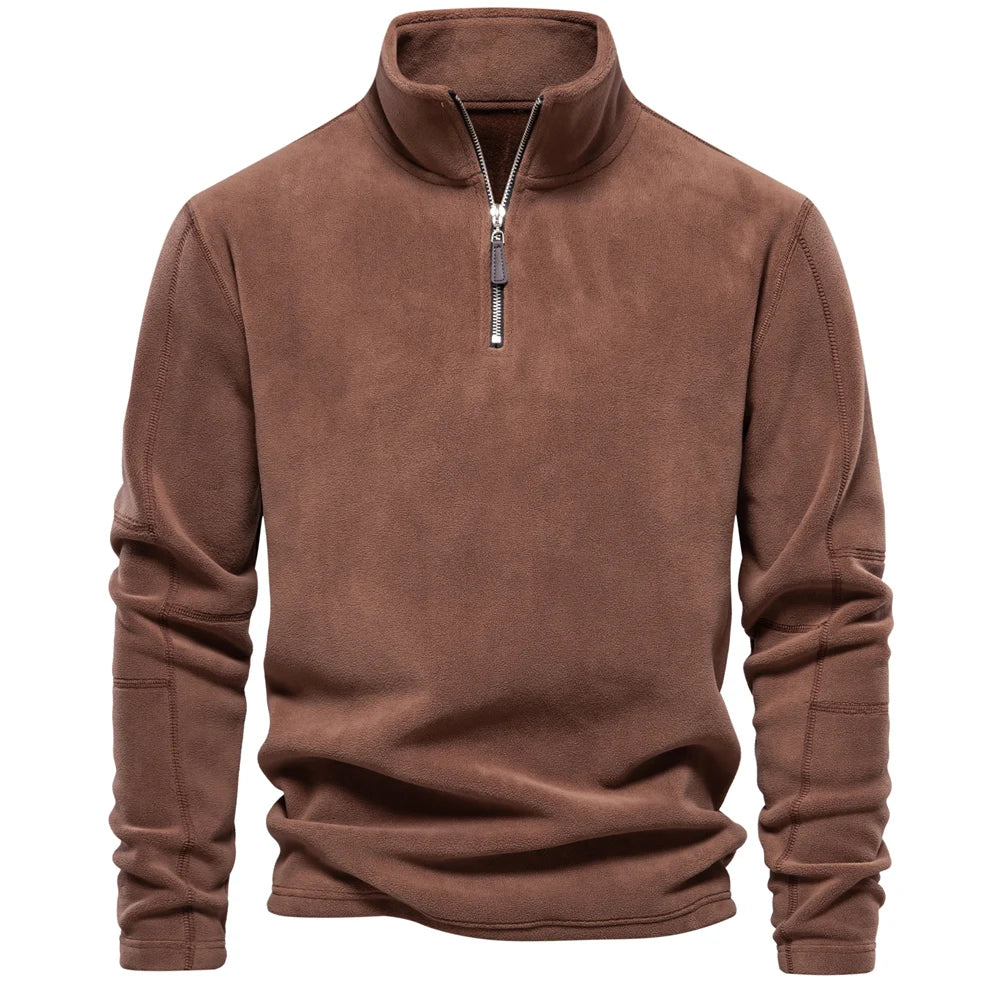 Men's Casual Half-Zip Fleece Jacket