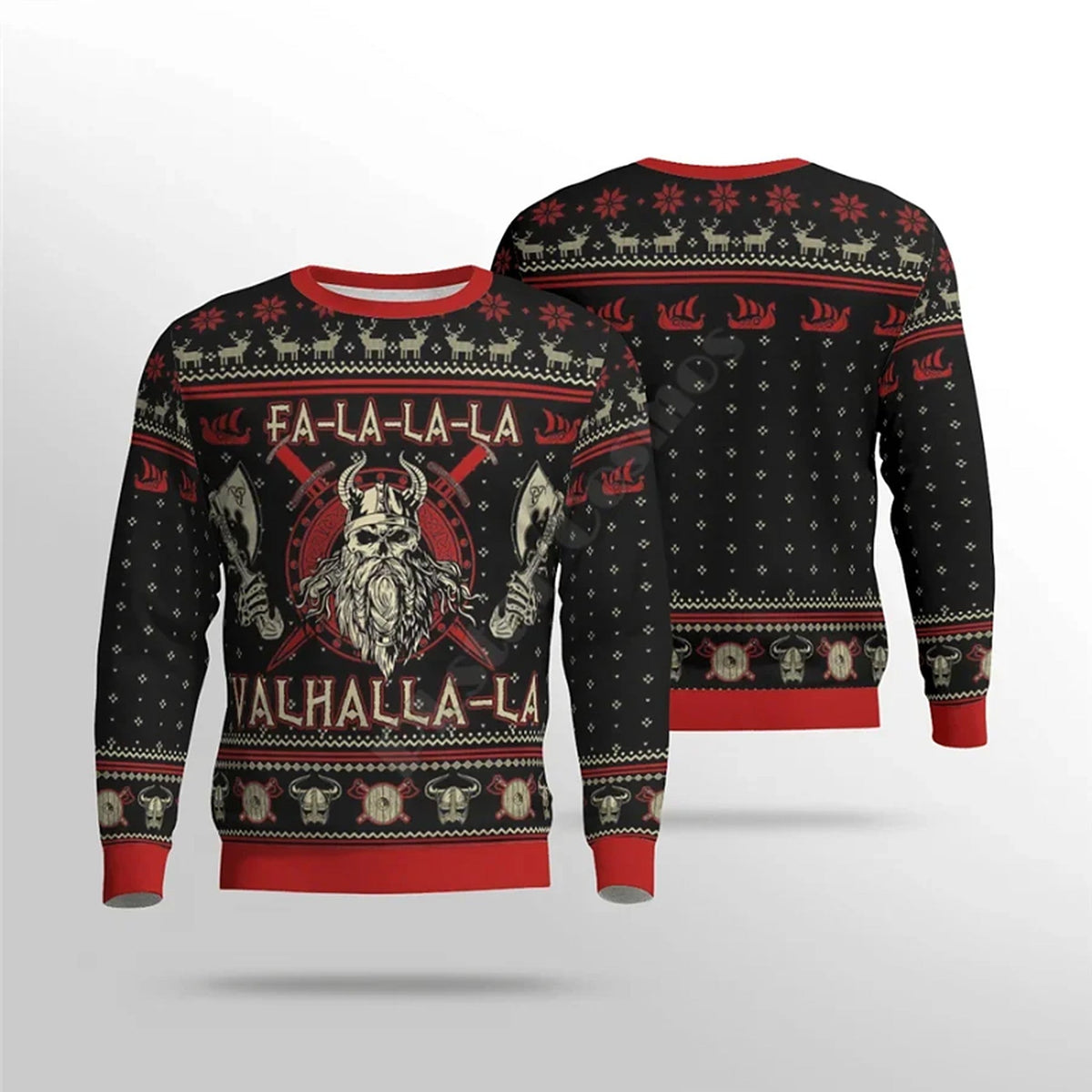 Men's Christmas Sweater - Viking Design as Sweater, Hoodie or Cardigan