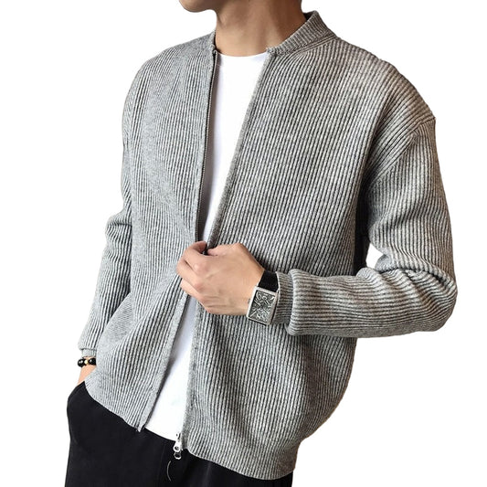 Men's Classic Ribbed Zip Cardigan