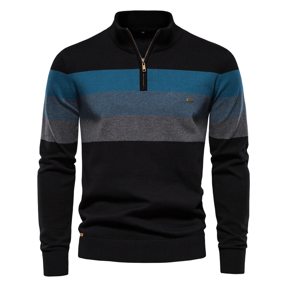Men's Colorblock Half-Zip Pullover Sweater