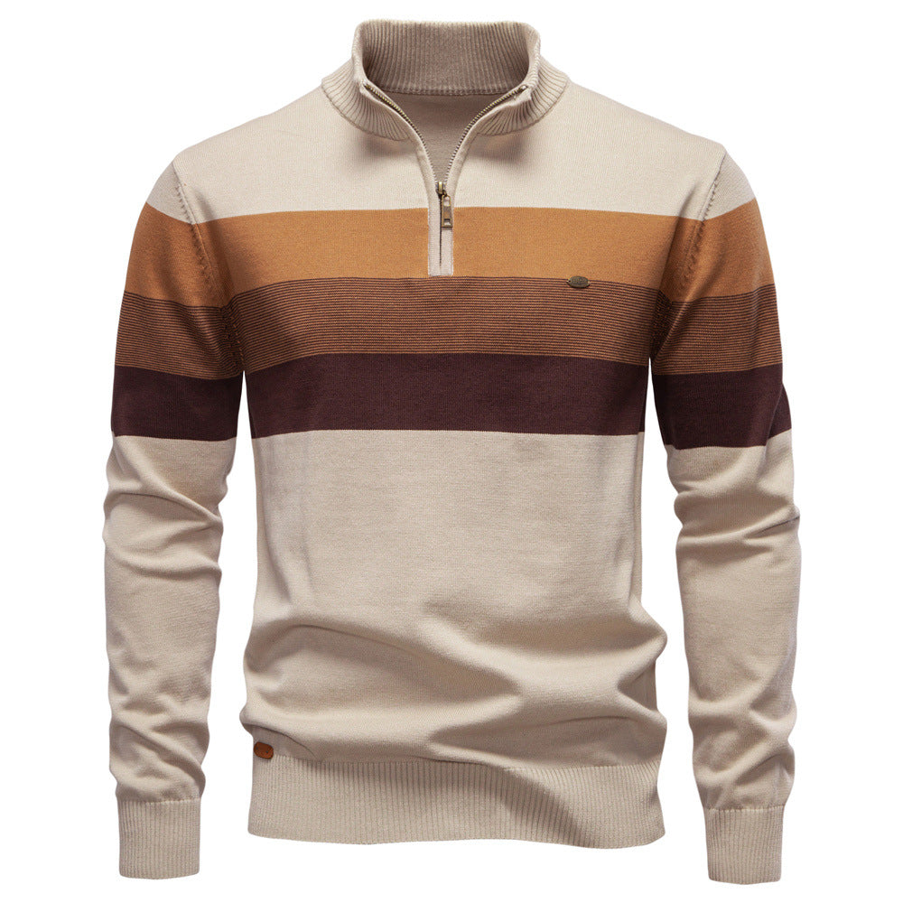 Men's Colorblock Half-Zip Pullover Sweater
