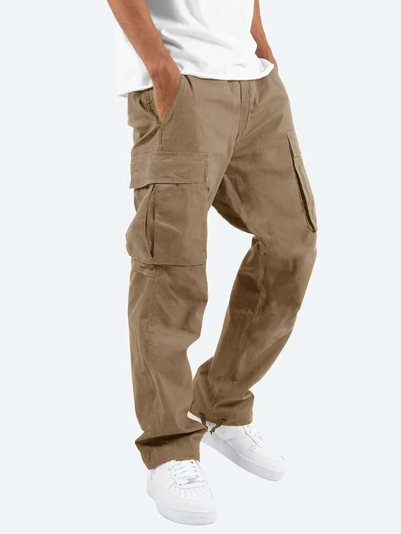 Men's Comfortable Casual Drawstring Cargo Trousers
