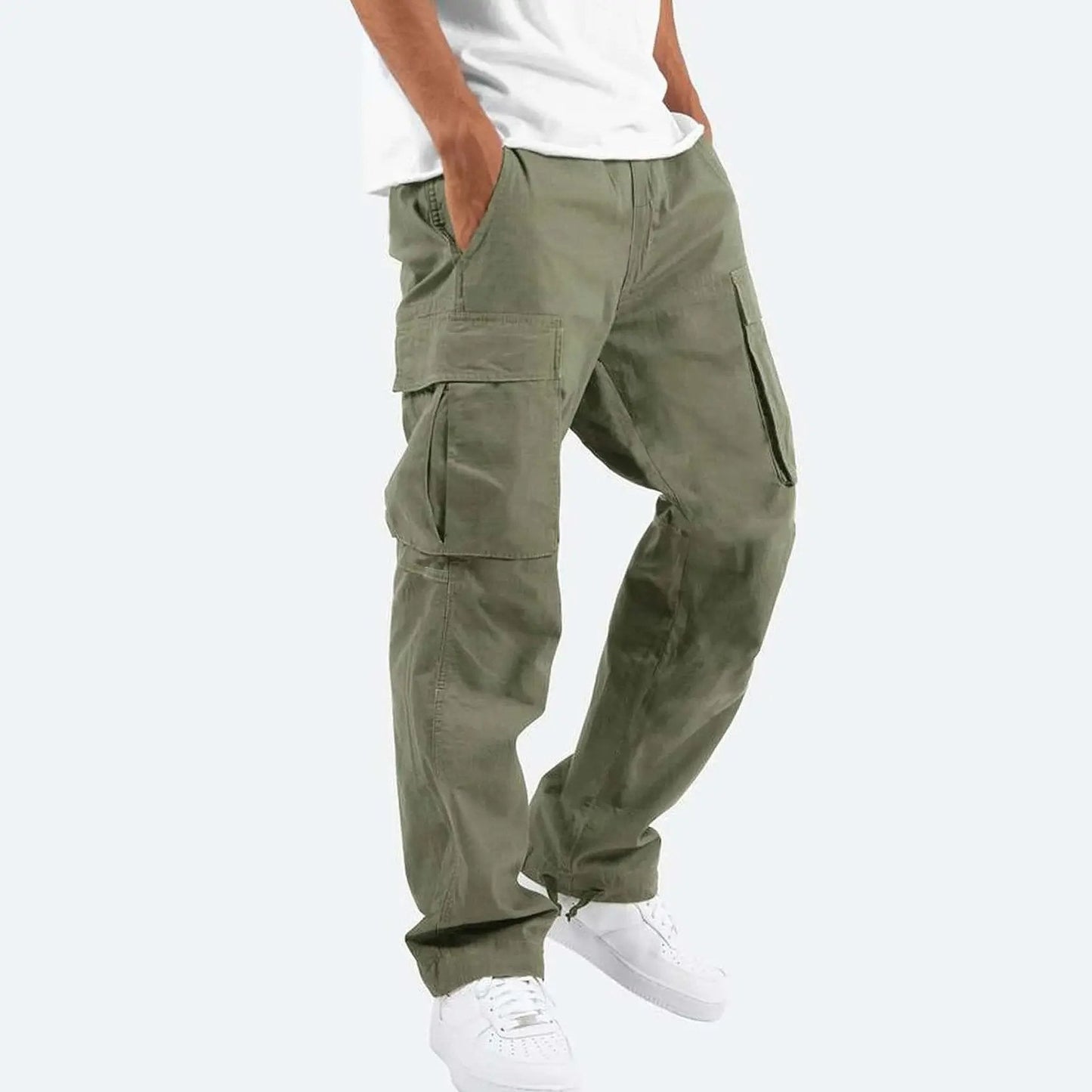 Men's Comfortable Casual Drawstring Cargo Trousers