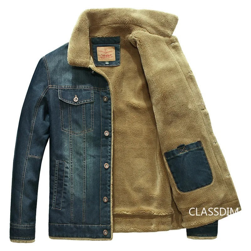 Men's Fleece-Lined Denim Jacket