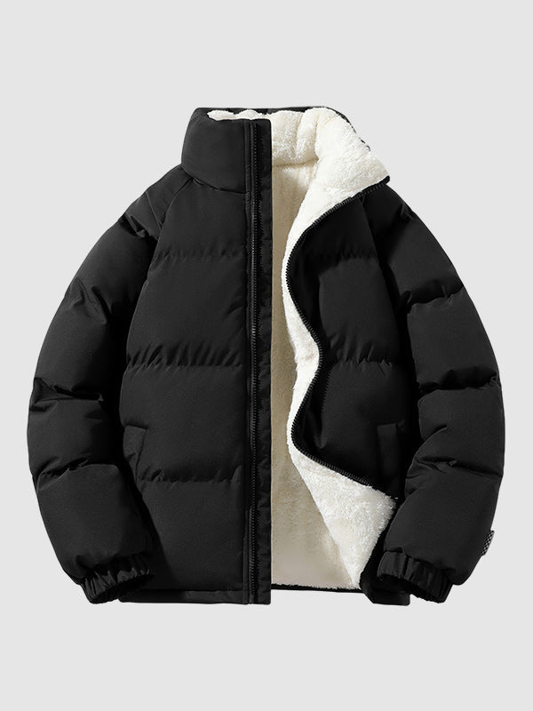 Men's Fleece-Lined Padded Puffer Jacket