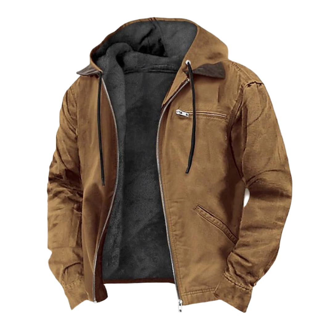 Men's Hooded Winter Jacket with Modern Breathable Design