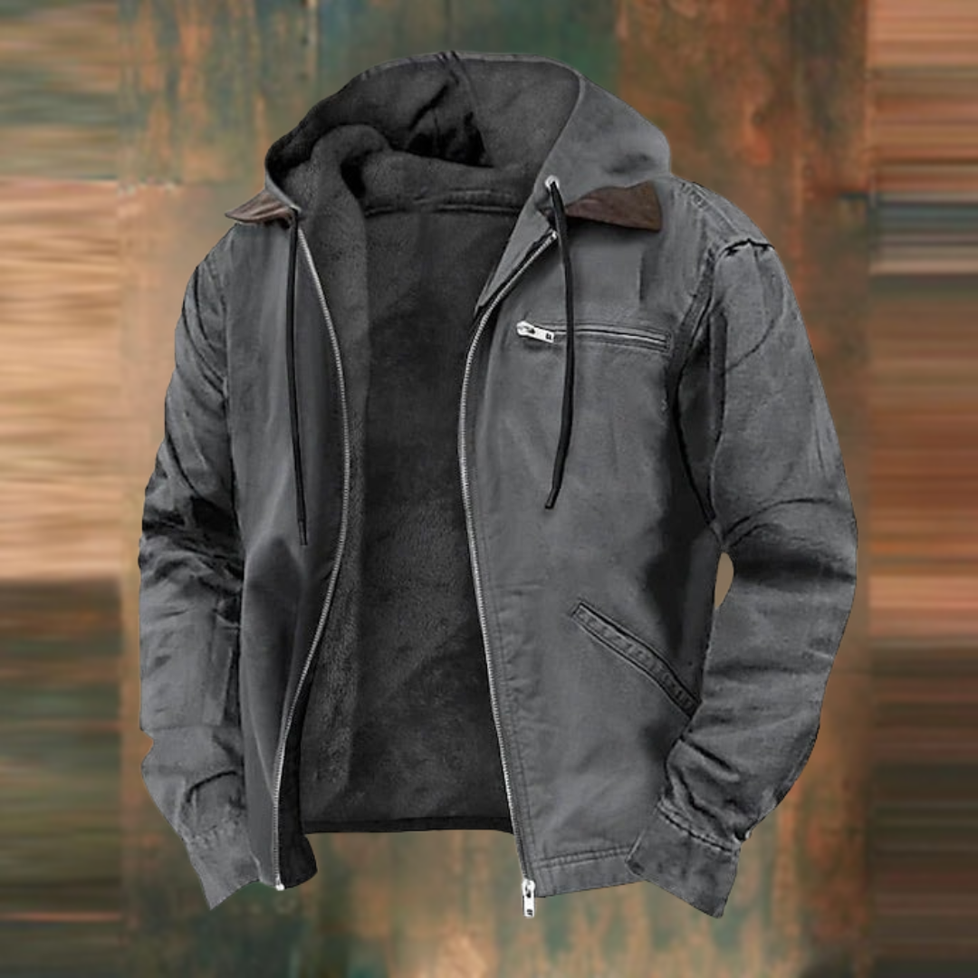 Men's Hooded Winter Jacket with Modern Breathable Design