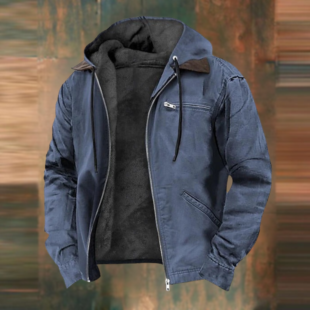 Men's Hooded Winter Jacket with Modern Breathable Design