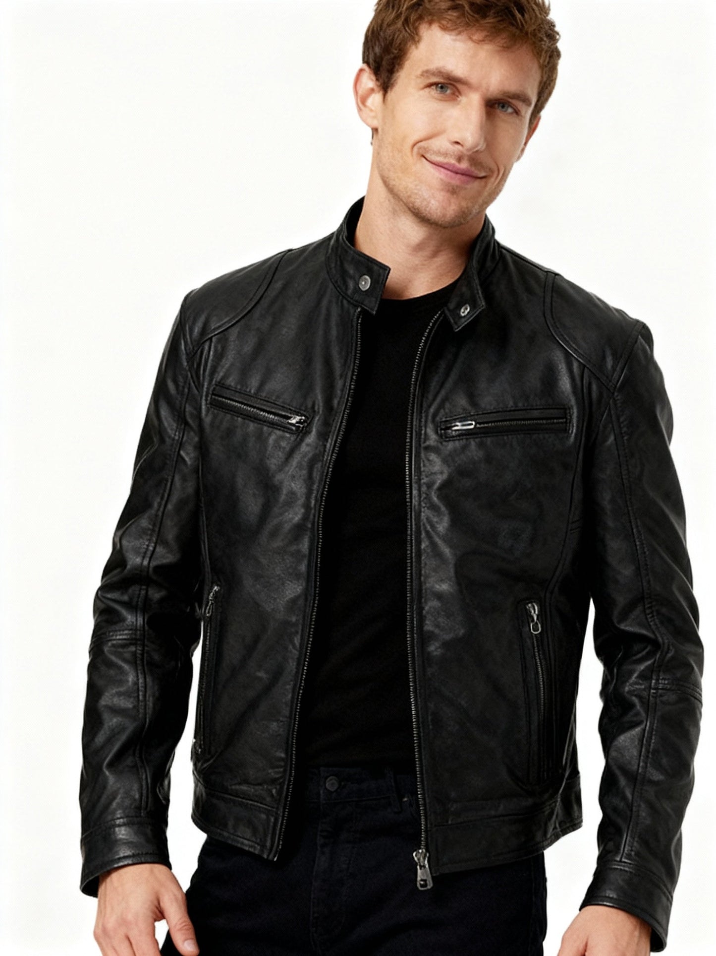 Men's Jacket with Lining, Pockets, and Adjustable Cuffs – Casual and Everyday Jacket