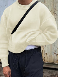 Men's Long-Sleeve Rib-Knit Crewneck Sweater