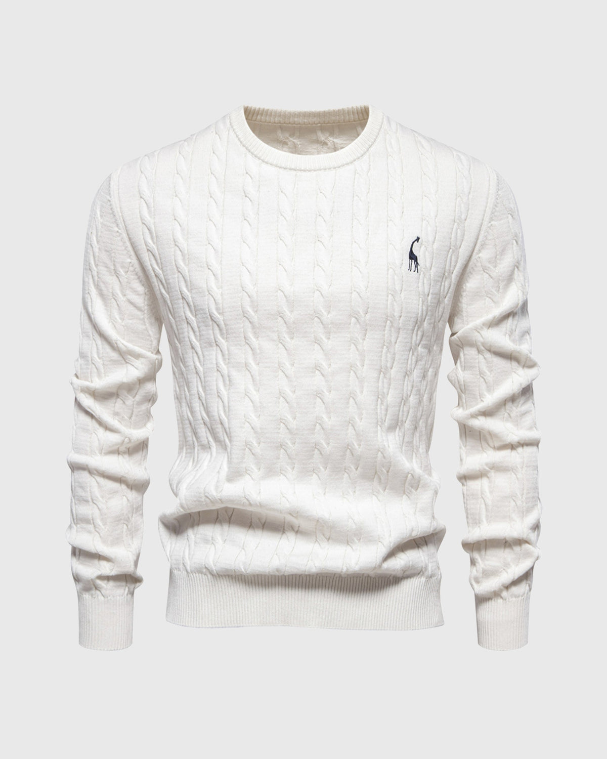 Men's Modern Cable-Knit Sweater