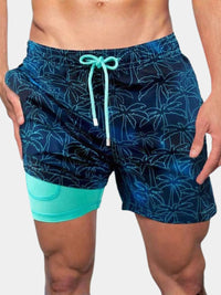 Men's Quick-Dry Swim Trunks with Compression Liner