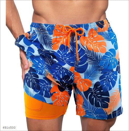 Men's Quick-Dry Swim Trunks with Compression Liner