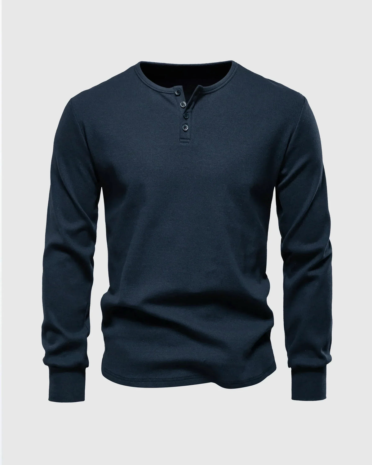 Men's Ribbed Henley Shirt