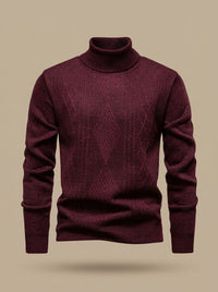 Men's Slim-Fit Cable-Knit Turtleneck Sweater