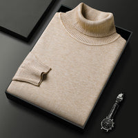 Men's Soft Knitted Roll-Neck Sweater