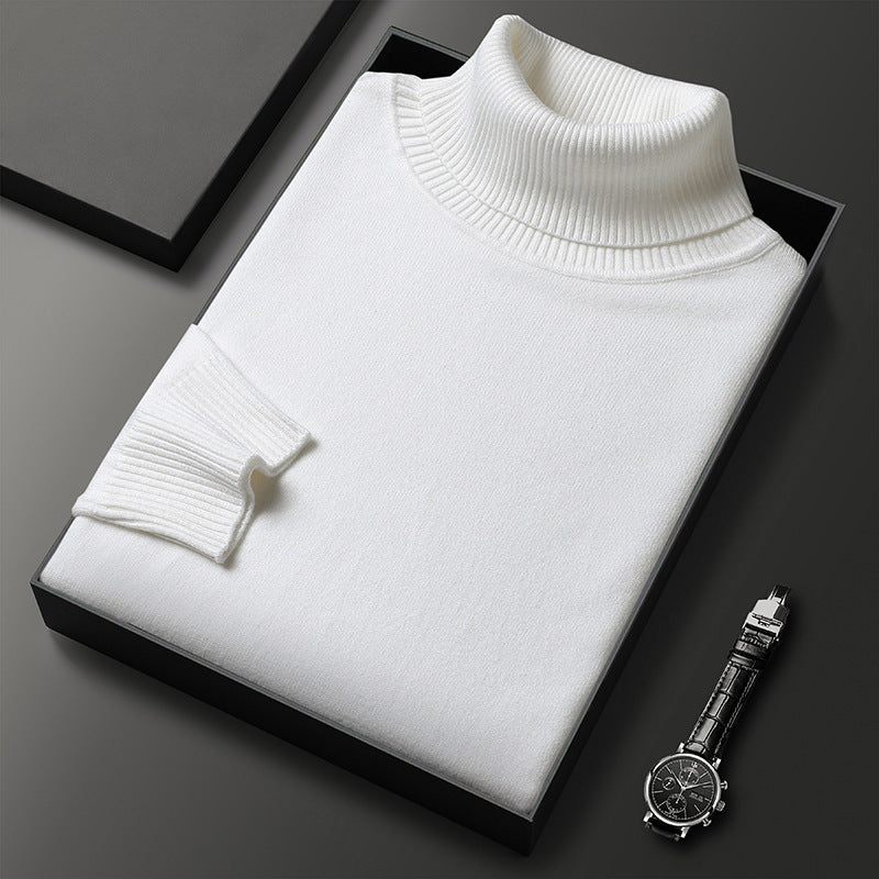 Men's Soft Knitted Roll-Neck Sweater