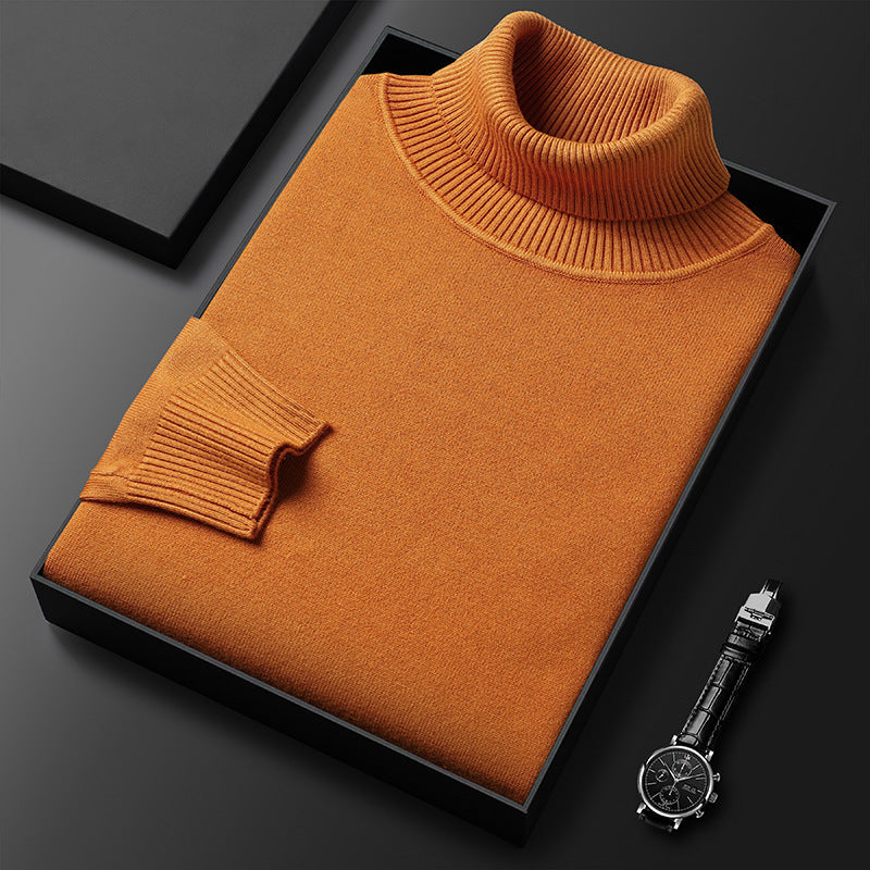 Men's Soft Knitted Roll-Neck Sweater