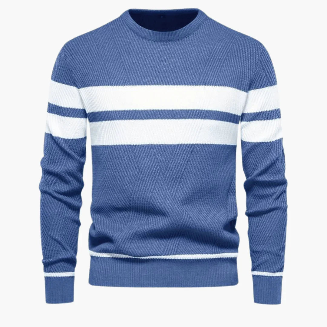 Men's Striped Sweater - Warm, Comfortable & Stylish for Winter
