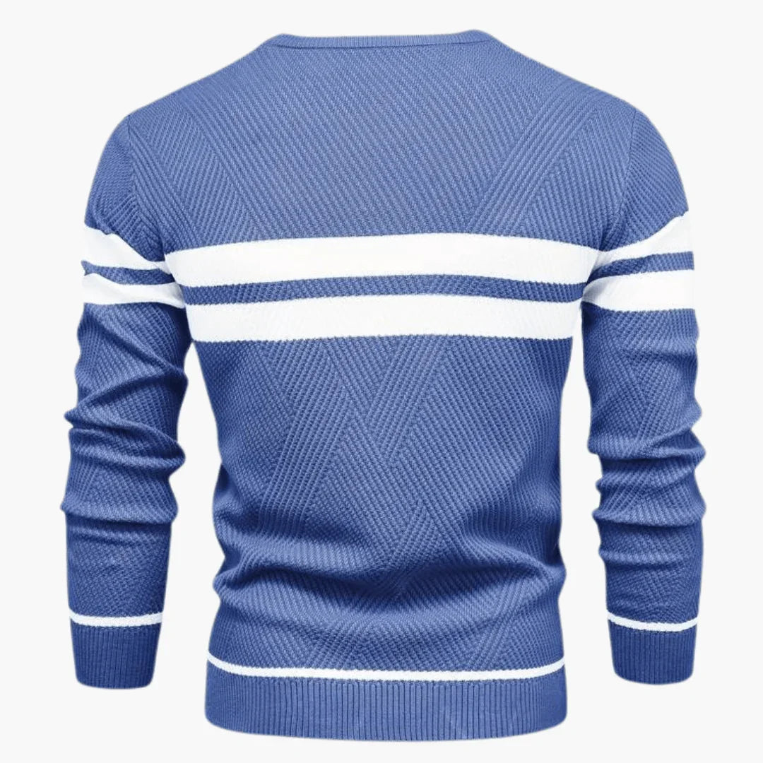 Men's Striped Sweater - Warm, Comfortable & Stylish for Winter